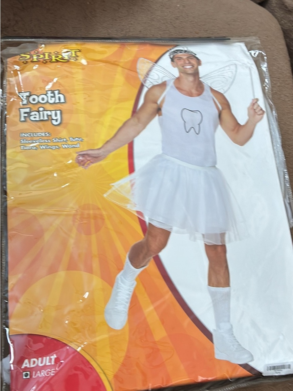 Spirit Tooth Fairy Adult Costume - White size large